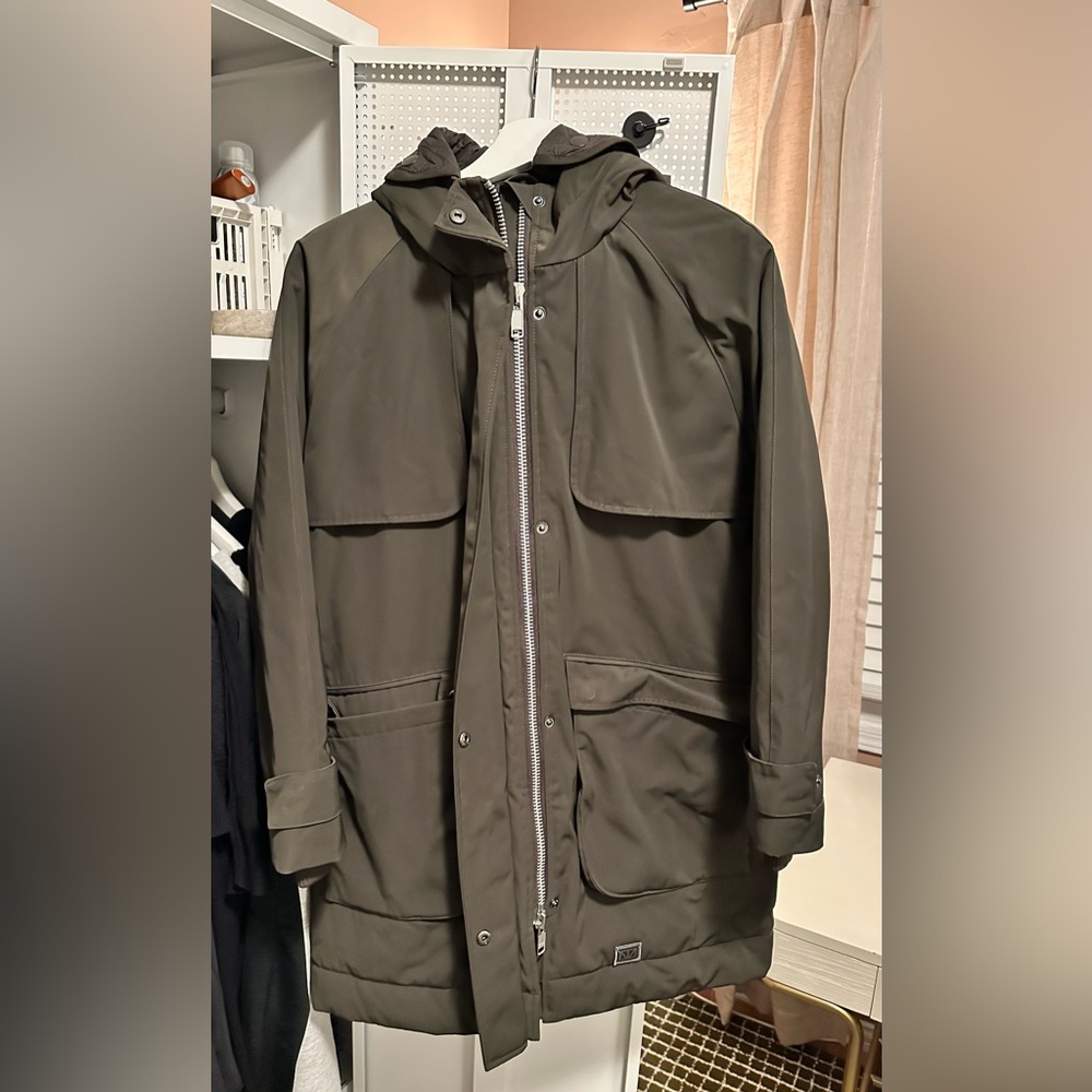 Brixtol Women's Dark Green Hooded Ski Jacket